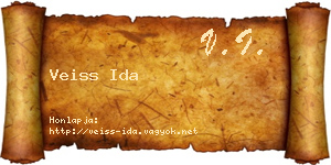 Veiss Ida névjegykártya