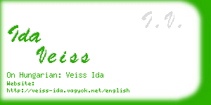 ida veiss business card